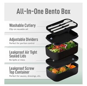 Sleek Black Food Storage Container